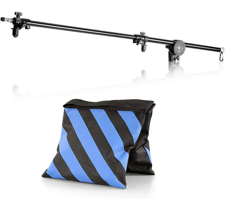 Hypop 2-in-1 Lighting and Reflector Boom Arm Set with Counterweight Sandbag