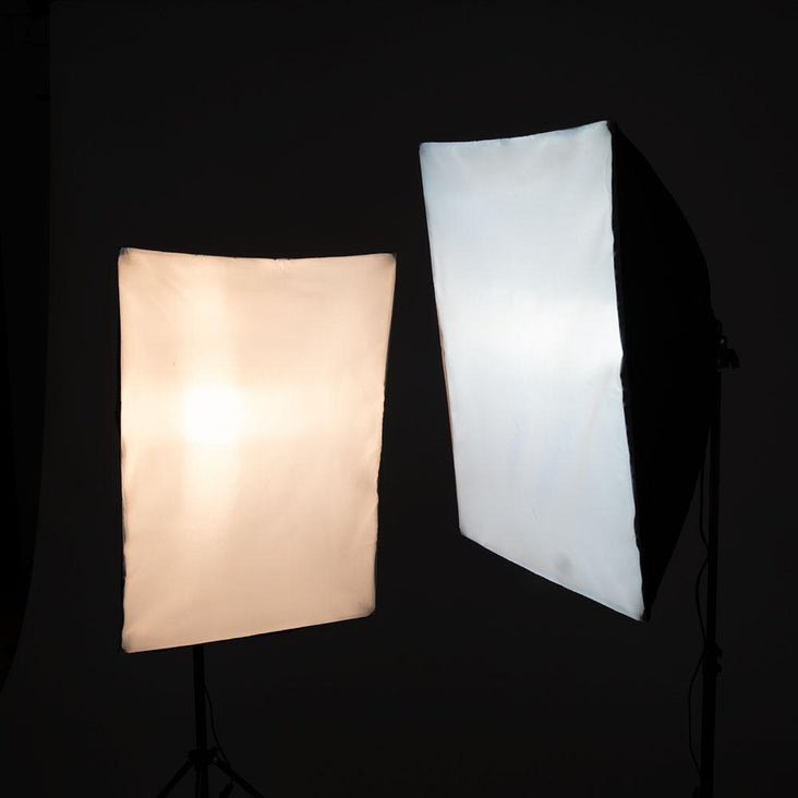 Spectrum 'Kreator Kit' Double Rectangle Dimmable LED Softbox Kit (Includes: Backdrop Stand & Muslin) - Bundle
