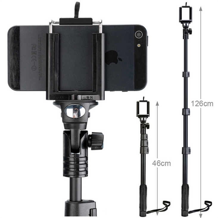 Hypop 4-in-1 Selfie Stick Tripod & Mini Tripod Bluetooth Remote Control Self-Timer Camera Shutter