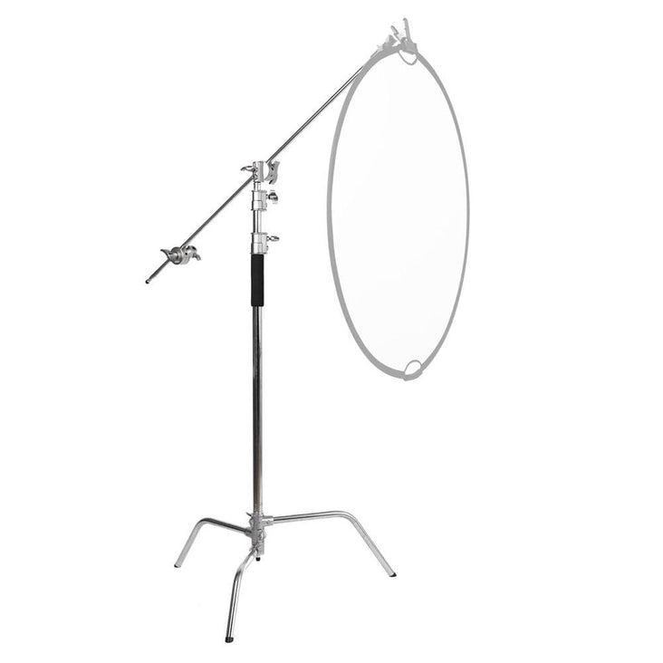 Spectrum Silver Heavy Duty Photographic C-Stand With Boom Arm (20kg Load)