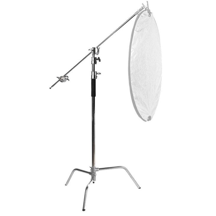Spectrum Silver Heavy Duty Photographic C-Stand With Boom Arm (20kg Load)