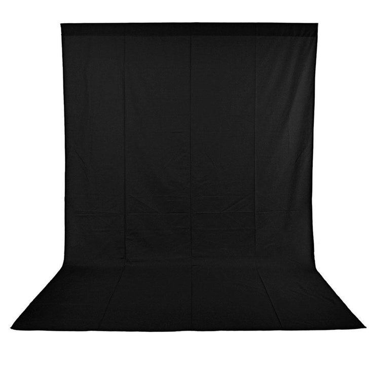 Solid Black 1.8 x 2.8M Cotton Muslin Background