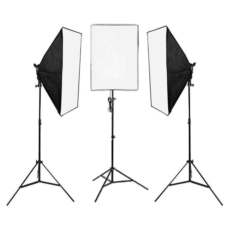 Triple 'Producer Pack' Dimmable Double Rectangle Softbox Lighting Kit