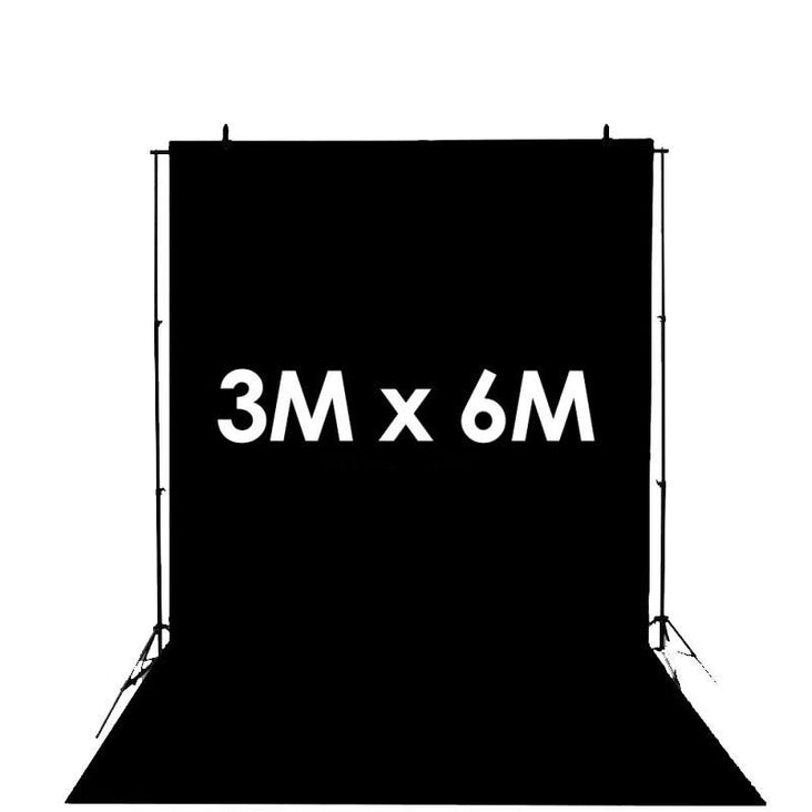 Hypop Black Synthetic Poly Vinyl Roll Backdrop (3M x 6M)