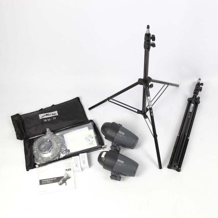 Metz 800W Mecastudio BL-400 Twin Head Kit with Paper Backdrop and Stand