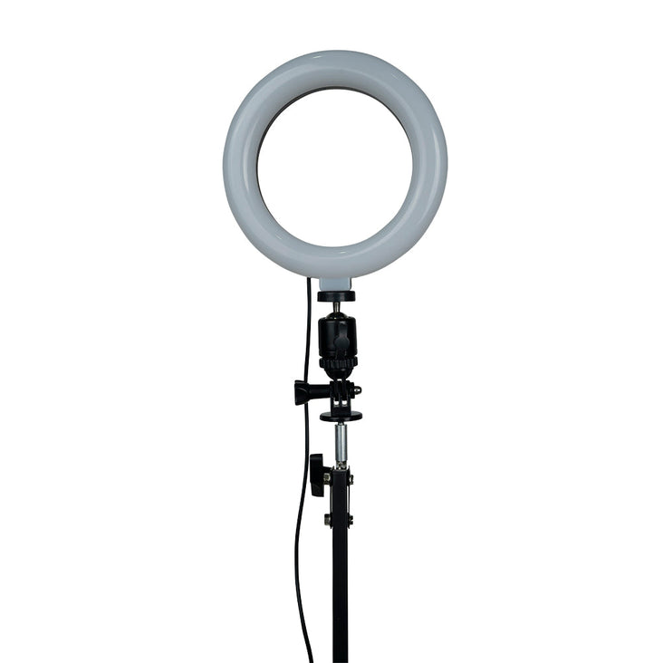 LED 6" Ring Light with Smartphone Holder Tabletop Lighting Kit - 'Inner Artist Plus II'