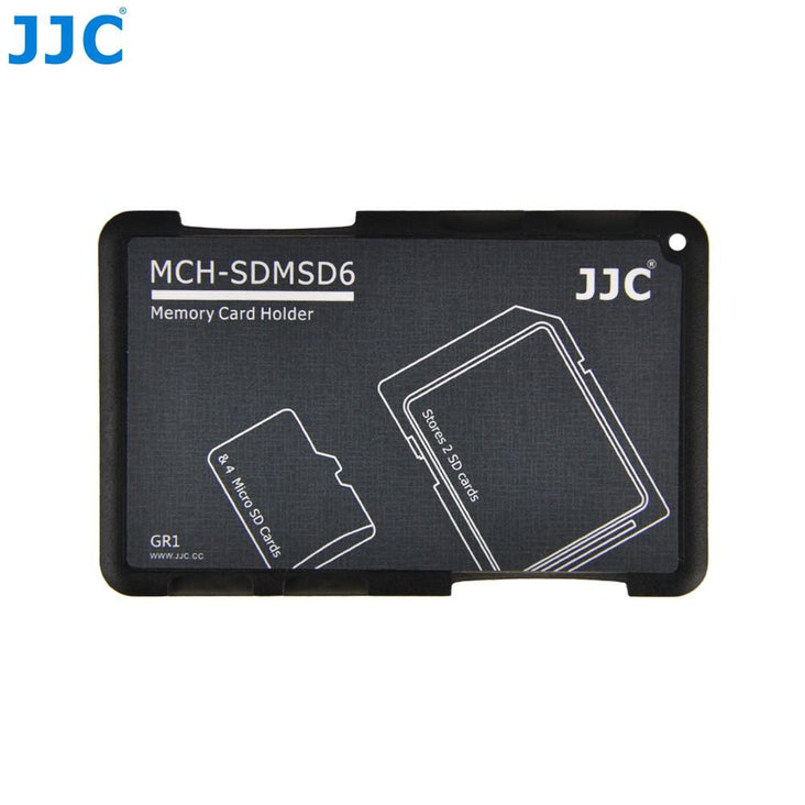 JJC MCH-SDMSD6 Memory Card Holder for 2 SD Cards + 4 Micro SD Cards