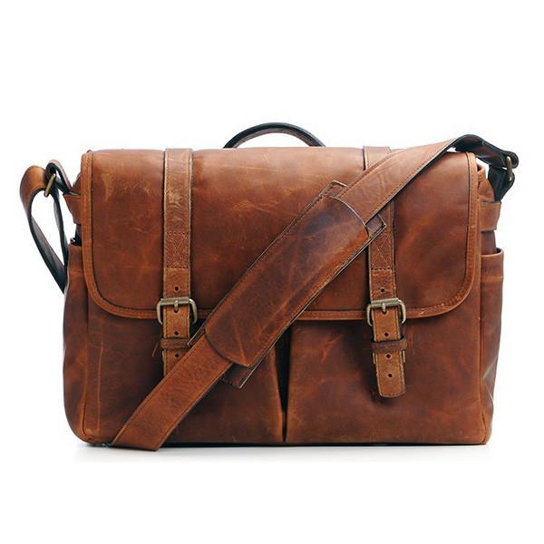 ONA Brixton Camera/Laptop Messenger Bag (Antique Cognac - Leather) ONA5-013LBR
