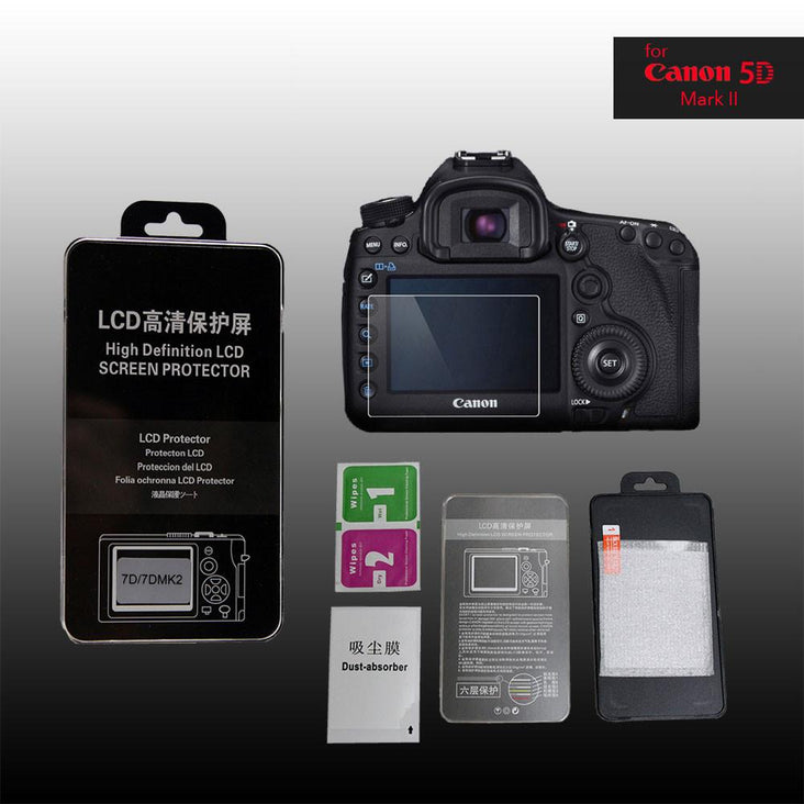 LCD Premium Tempered Glass Screen Protector for Canon 5D2 Mark II