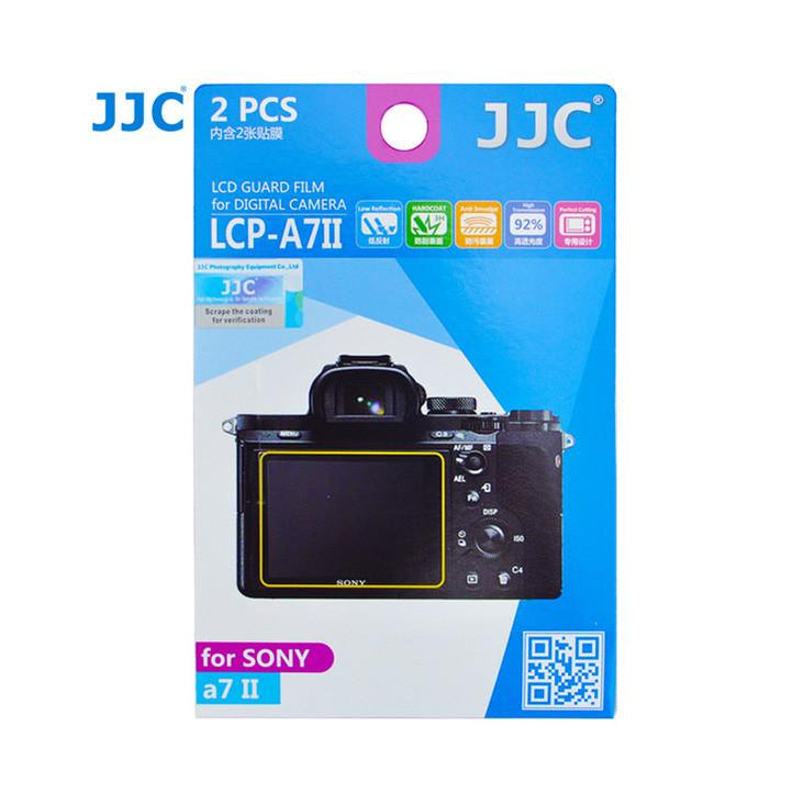 JJC LCP-A7II 2 Pack LCD Screen Protector For Sony A7 II A7II A7