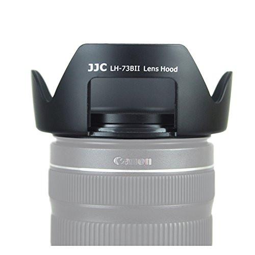 JJC LH-73BII Lens Hood for Canon 17-85mm f/4-5.6 18-135mm f/3.5-5.6 IS EW-73B With Side Window