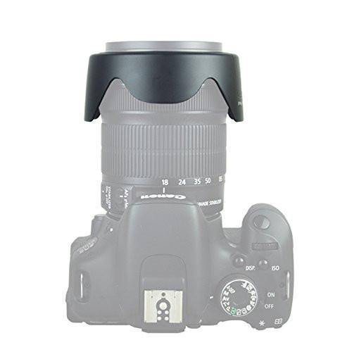 JJC LH-73BII Lens Hood for Canon 17-85mm f/4-5.6 18-135mm f/3.5-5.6 IS EW-73B With Side Window