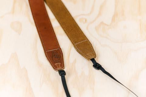 Lucky Straps Simple 40 Leather Camera Strap - Natural Brown with Brown Stitching