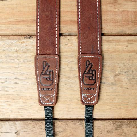 Lucky Straps Slim 30 LONG Leather Camera Strap - Classic Brown