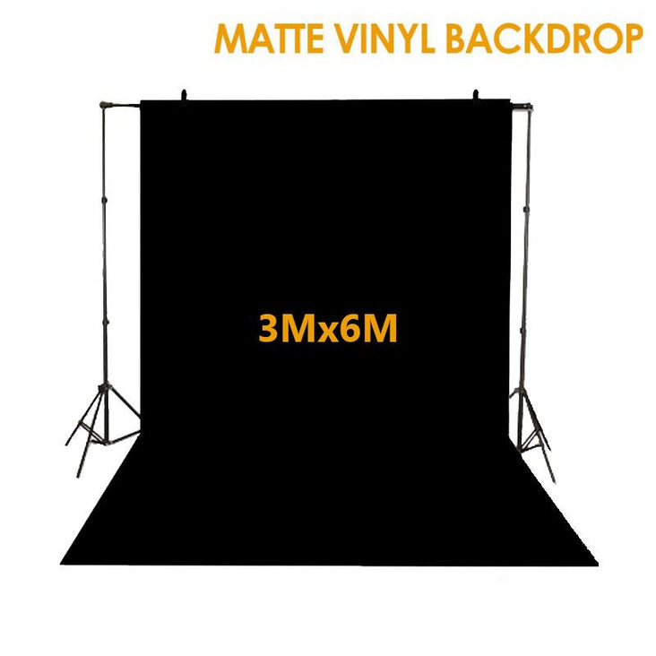 Hypop Black Synthetic Poly Vinyl Roll Backdrop (3M x 6M)