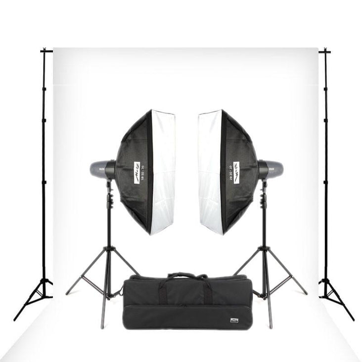 Metz Mecastudio BL-400 Twin Head Kit with Paper Backdrop and Stand