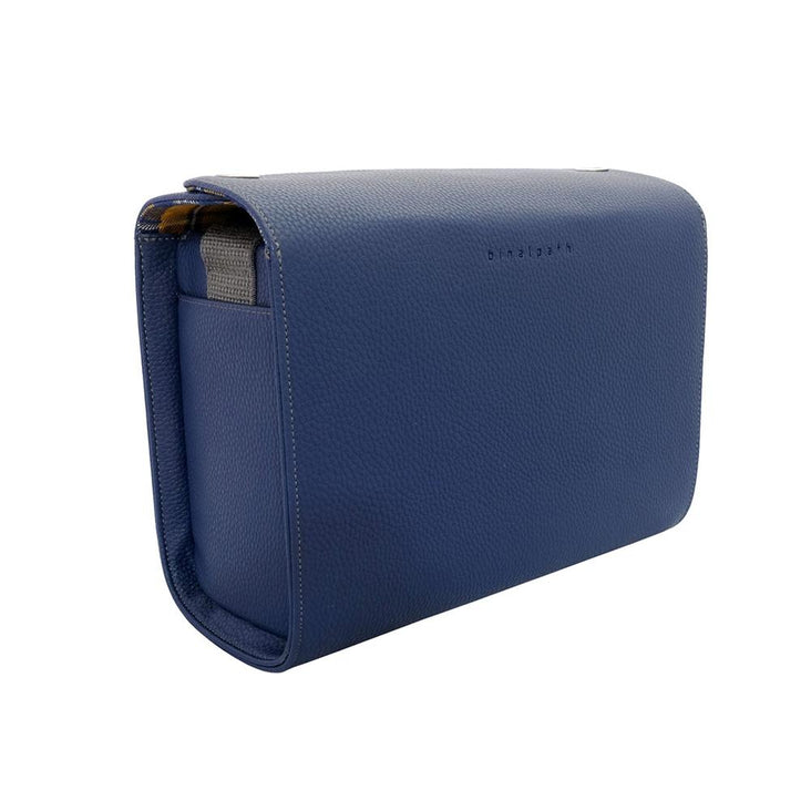 Navy Blue Binalpath Vegan Leather Camera Shoulder Bag - Savannah