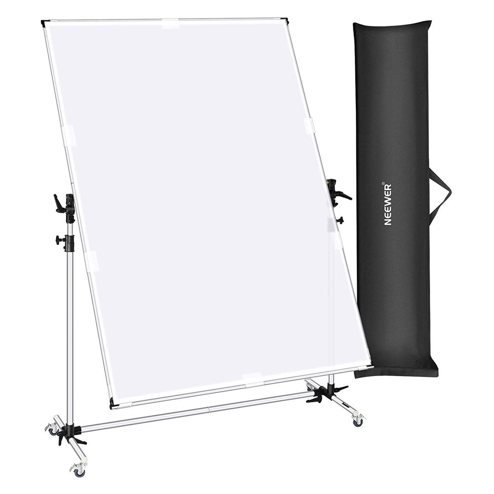 Neewer Medium Fold Away Diffuser Frame & Wheel Stands (140cm x 200cm ...