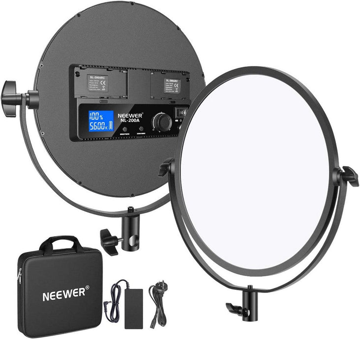Neewer Round Bi-Colour LED Video Light (3200K - 5600K)