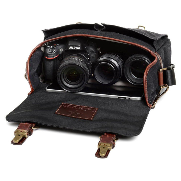 ONA Prince Street Camera & Laptop Messenger Bag - Black (ONA5-024BL )