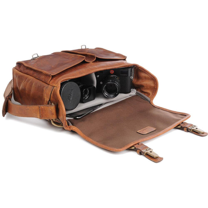 ONA Prince Street Camera and Laptop Messenger Bag - Antique Cognac (ONA5-024LBR)