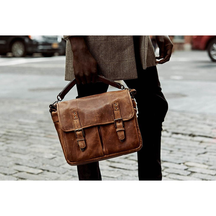 ONA Prince Street Camera and Laptop Messenger Bag - Antique Cognac (ONA5-024LBR)