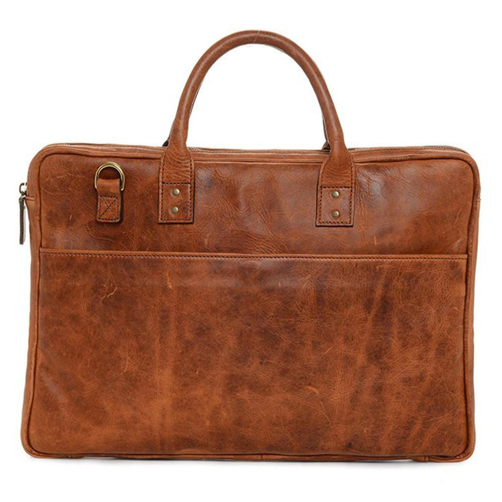 ONA The Leather Kingston Laptop Briefcase - Antique Cognac (ONA040LBR)