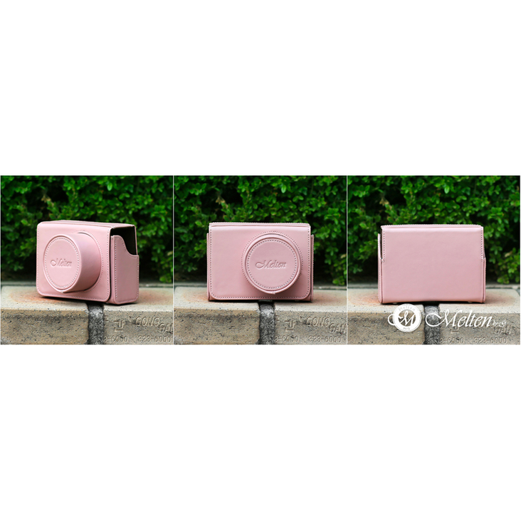 Pink Melten Mirrorless Camera Leather Full Case - Jaycee
