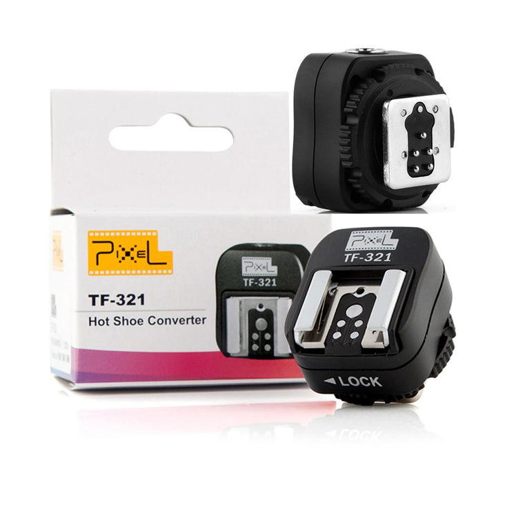 Pixel TF-321 Canon TTL Flash Hot Shoe Converter to PC Sync Cord Socket Adapter