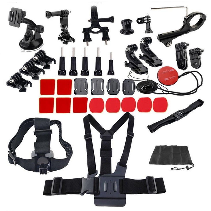 Hypop GoPro 35 in 1 Accessory Kit for Head Chest & Cycling with 3M Adhesive Set