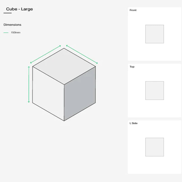 Propsyland Blue Large Cube Styling Prop