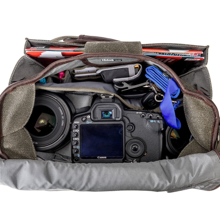 Think Tank Retrospective Leather 7 Shoulder Camera Bag - Sandstone
