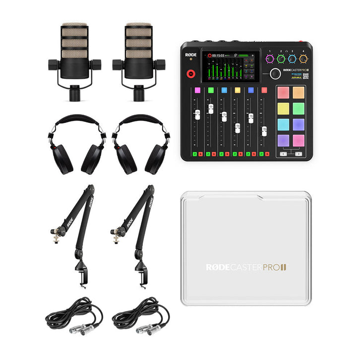 Rode 'Podcast Duo' Complete RodeCaster Pro II Two Person Podcaster Kit
