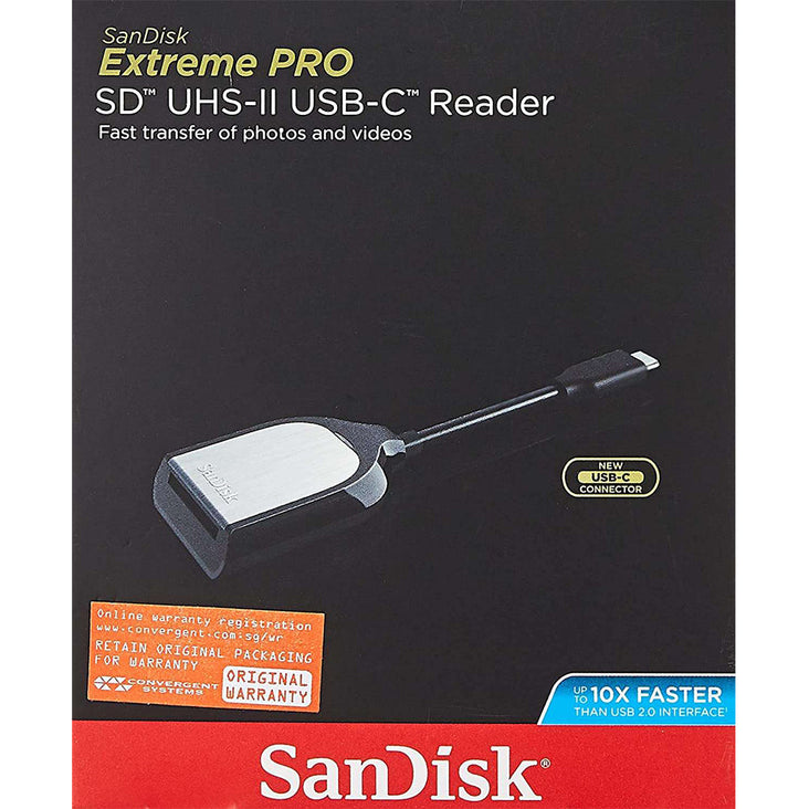 SanDisk Extreme PRO SD UHS-II USB Type-C Card Reader Writer (Black)