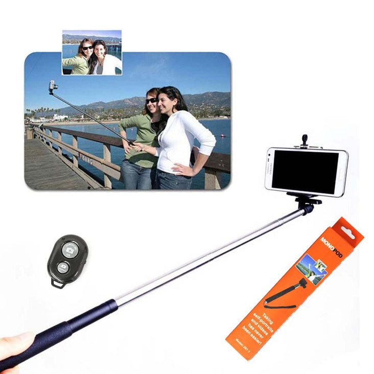 Universal Monopod Extendable Selfie Stick with Bluetooth Shutter Remote Control