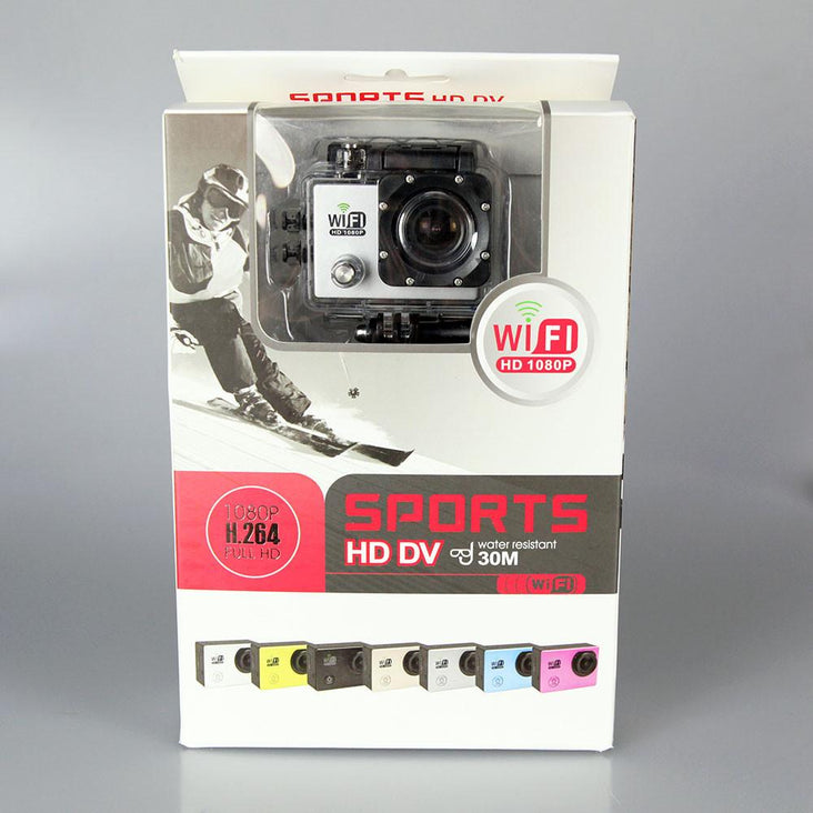 Action Sports Waterproof Wi-fi Camera & Complete Accessory Kit Full HD 1080p Video Photo Helmetcam SJ6000 DV