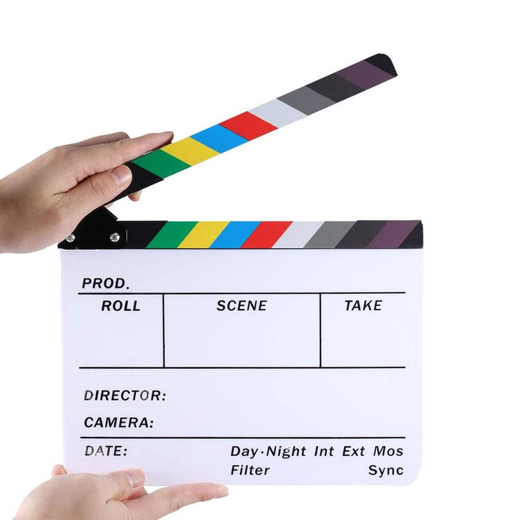 Small Director's Acrylic Production Slate Clapperboard (25cm x 20cm)