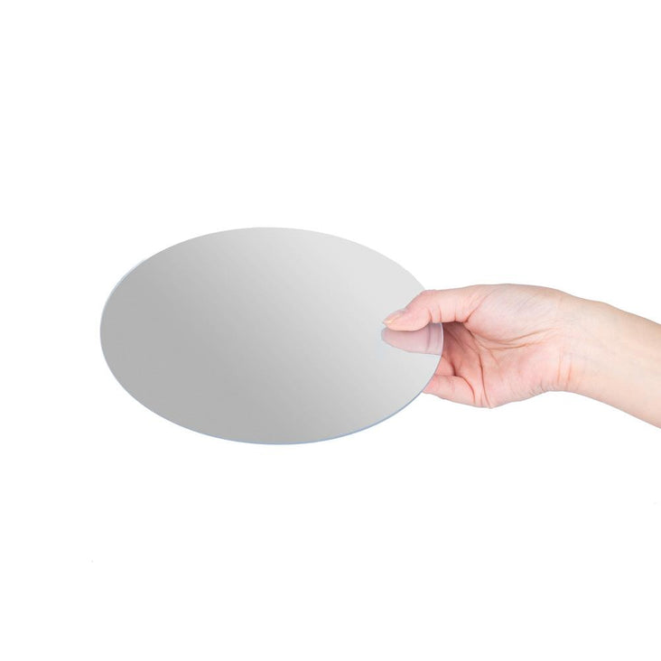 Metallic Silver Photography Styling Prop Circle Round Acrylic Mirror 7.8"/20cm for Flat Lays