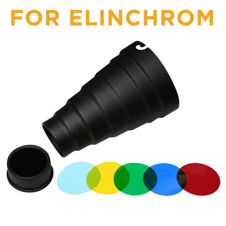 WI: 1 x Snoot for Elinchrom with 5 gels and honeycomb