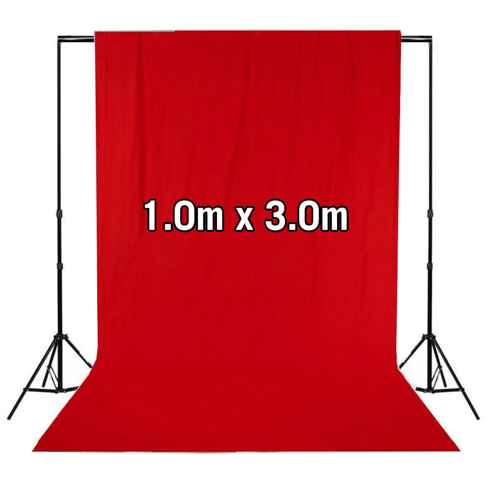 Solid Red 1.0 x 3.0M Cotton Muslin Backdrop | Hypop