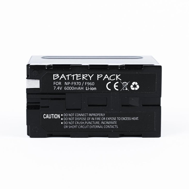 2 x Sony NP-F970 Rechargeable 6000mAh Batteries Replacement (Generic) - Bundle