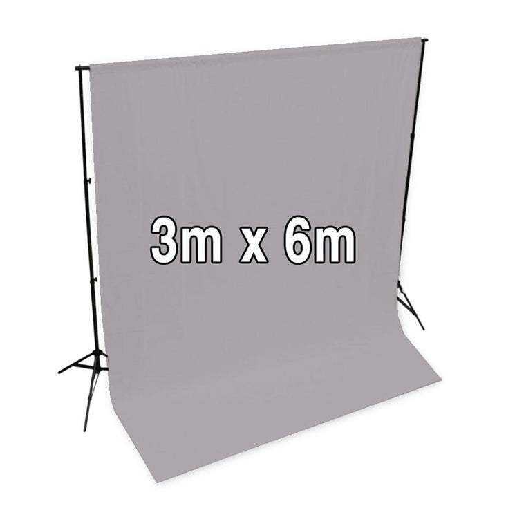 Spectrum 'Pastel Palette' Muslin Backdrop 3M x 6M - Clean Slate Grey