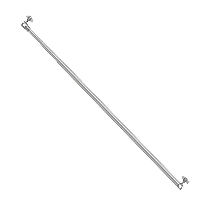 Stainless Steel Backdrop Stand Telescopic Crossbar Rod Pole (128-300cm) - Silver