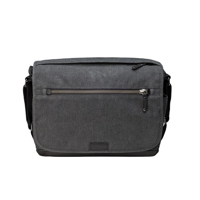 Tenba Cooper 13 DSLR Camera Bag - Grey Canvas / Black Leather