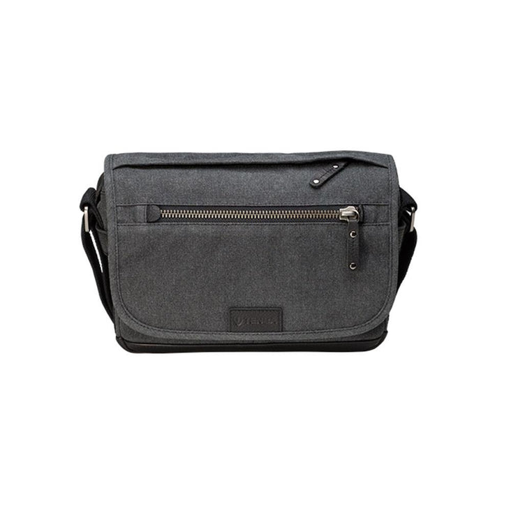 Tenba Cooper 8 Camera Bag - Grey Canvas / Black Leather