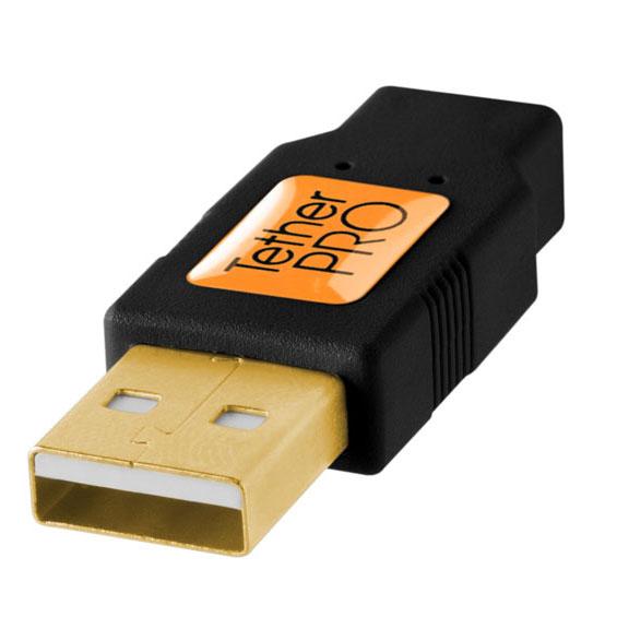 TetherPro USB 2 - Male to Mini-B Cable 5 Pin (Black)