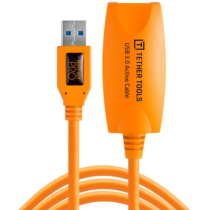 TetherPro USB 3 5m Active Extension Cable (Hi-Vis Orange) | Hypop