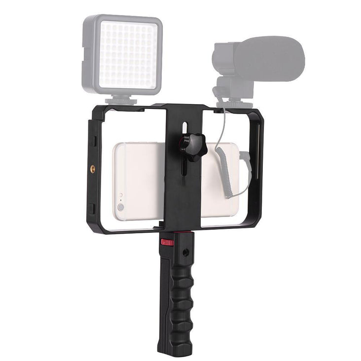 Universal Smartphone Cage Photo Video Rig with Hand Grip