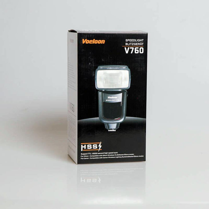 Voeloon V760 Wireless Slave TTL Flash Speedlight For Canon Hi Speed 1/8000 DSLR