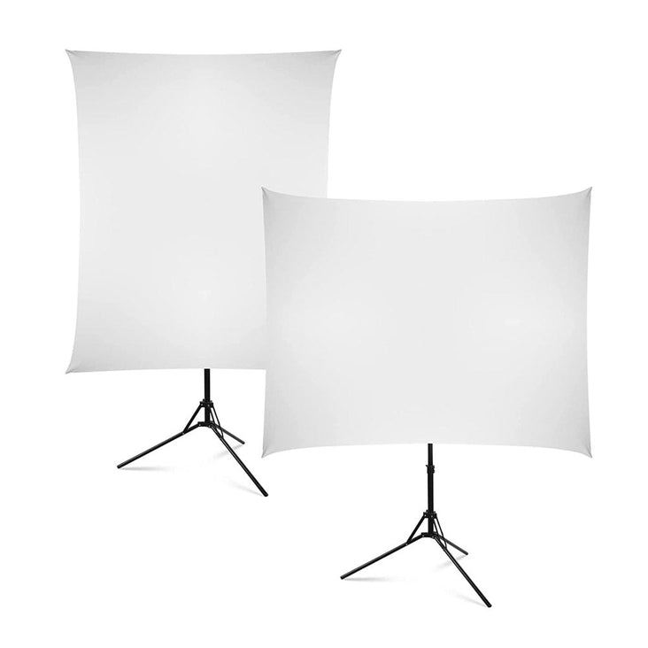 White Backdrop With X Frame Backdrop Stand Kit (1.5m x 2m)